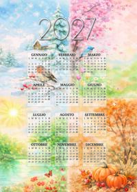 STROFINACCIO FOUR SEASON CALENDARIO DIGITALE 50X70 Tellini S.r.l. Ingrosso Abbigliamento